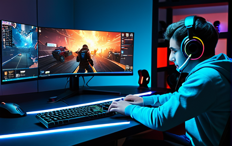 **

"A gamer intensely focused on their monitor, hands flying across the keyboard and mouse, playing Valorant. The game interface is visible, showcasing a competitive match. The player is wearing comfortable gaming attire, fully clothed. Background is a gaming setup with RGB lights and multiple monitors. Safe for work, appropriate content, professional gaming scene, perfect anatomy, natural proportions, family-friendly."

**
