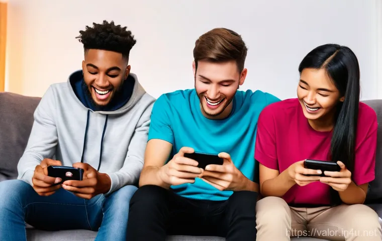 발로란트 모바일에서의 변화 - A close-up of a young male gamer, 18-22 years old, intensely focused on a smartphone screen, his thu...