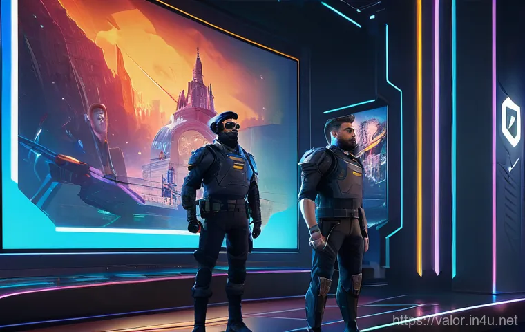 발로란트 새로운 모드의 가능성 - **An intense, close-quarters combat scene depicting the "Brawl" mode in Valorant. The image should c...