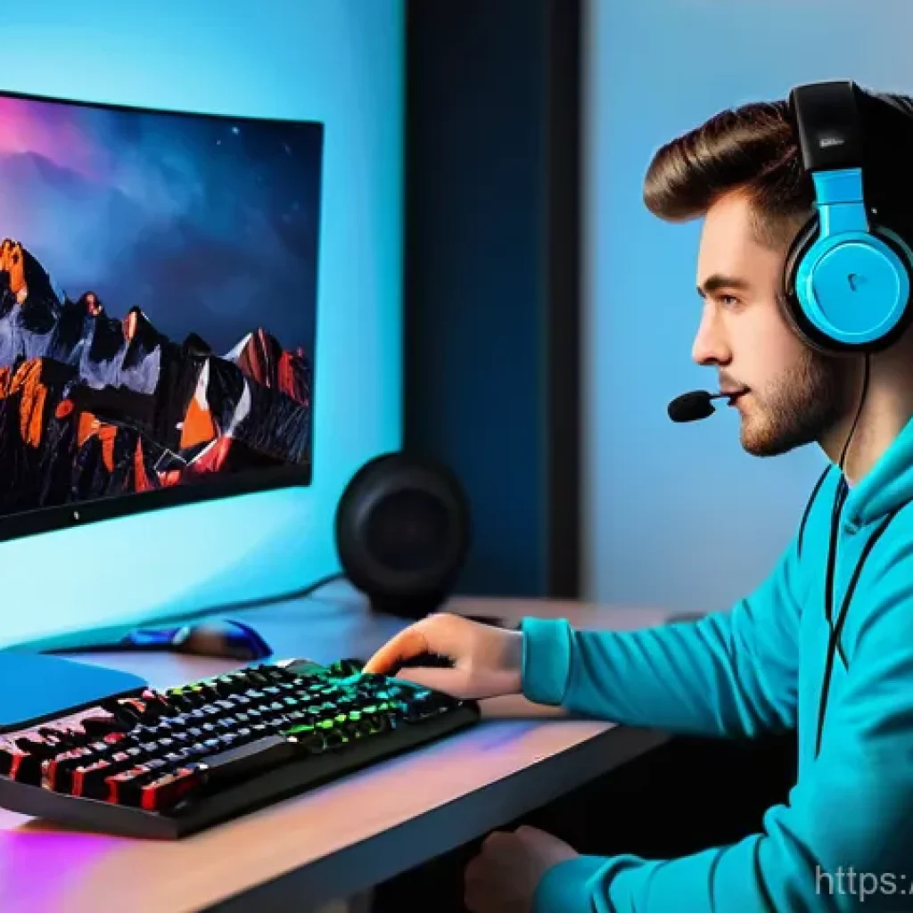 발로란트 콘텐츠 제작자의 팁 - **Prompt 1: Valorant Content Creator in Action**
    A focused male content creator, in his mid-20s,...