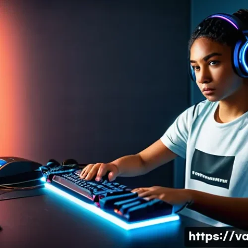 발로란트 설정 파일 백업 방법 - **Prompt 1: The Frustration of Lost Settings**
    "A young adult gamer, gender-neutral, sits deject...