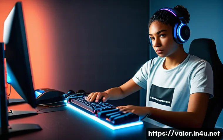 발로란트 설정 파일 백업 방법 - **Prompt 1: The Frustration of Lost Settings**
    "A young adult gamer, gender-neutral, sits deject...