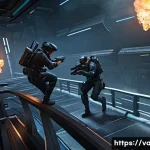 발로란트 맵 디자인의 중요성 - **Valorant Agents in Action on "Abyss" Map:** A high-angle, dynamic shot of two Valorant agents, one...