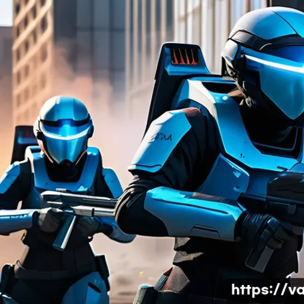 발로란트 초보자가 알아야 할 요소 - A dynamic scene of a Valorant support agent healing teammates on a futuristic battlefield, featuring...