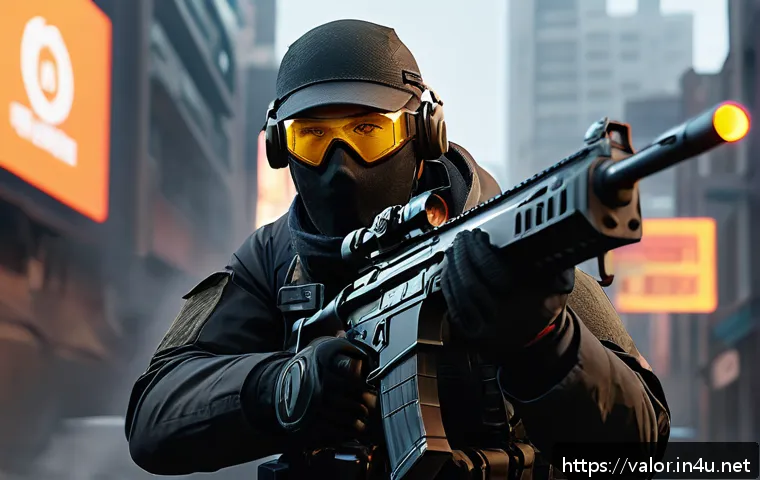 발로란트 인기 총기 메타 순위 - A dynamic first-person shooter scene featuring a Valorant agent using a lightweight rifle like the P...