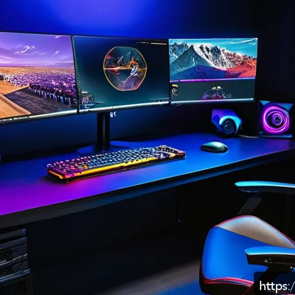발로란트 팬 영상 제작 가이드 - A dynamic esports video editing setup in a modern room, featuring a high-performance computer with d...