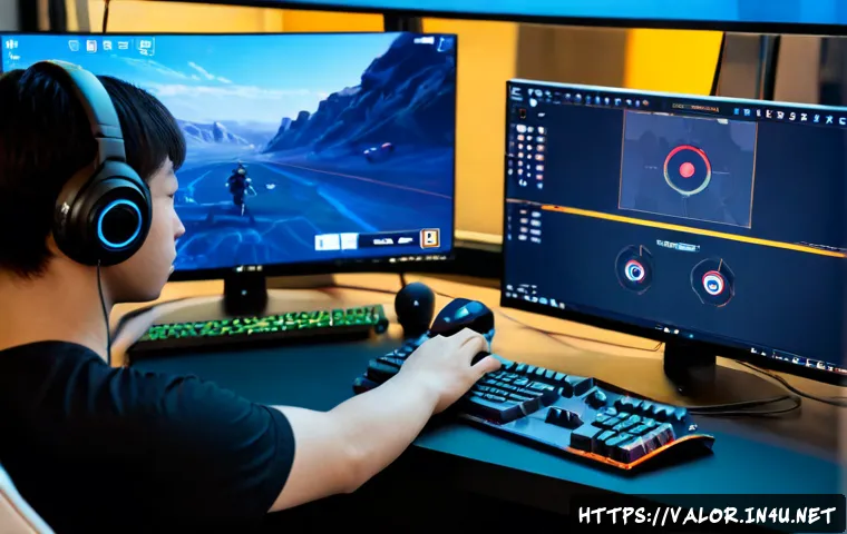 Home 30 발로란트 고급 조준법 가이드 - Photorealistic esports training setup, focused young adult gamer wearing a headset at a clean desk, ...