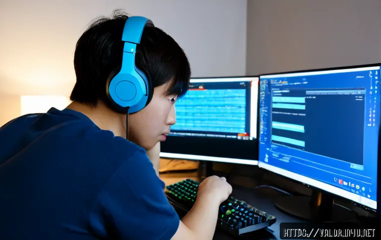 발로란트 서버 장애 해결 절차 - Photorealistic home gaming desk during an online game server outage, frustrated young adult wearing ...